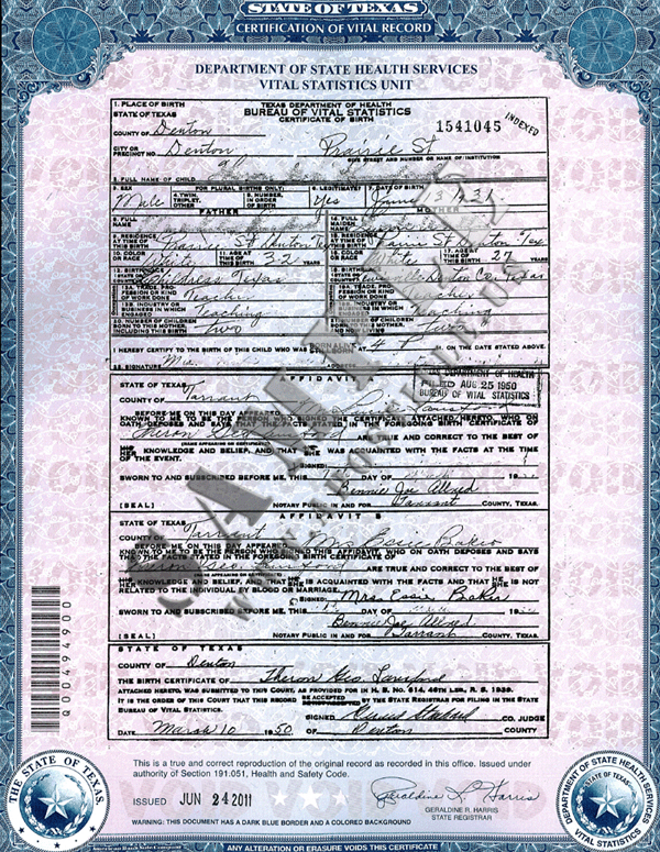 Affidavit form